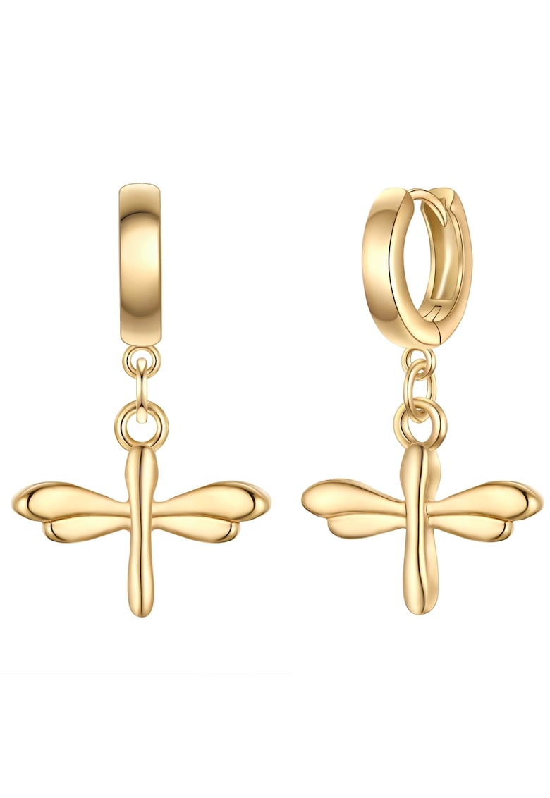 Cercei cu elemente in forma de libelula - Auriu