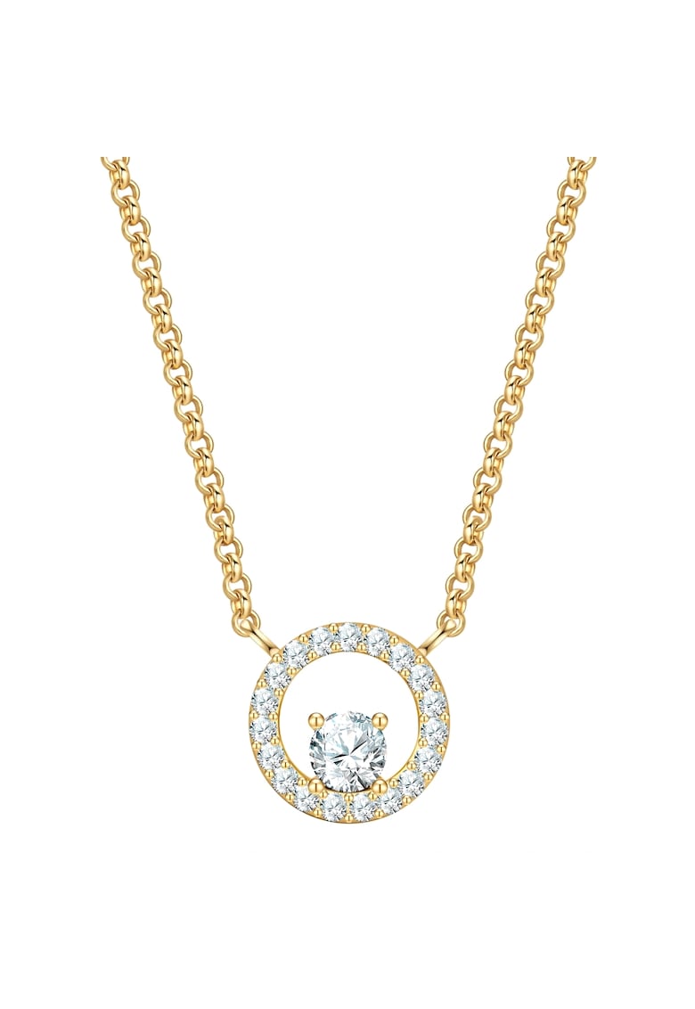 Colier placat cu aur de 14K cu zirconia