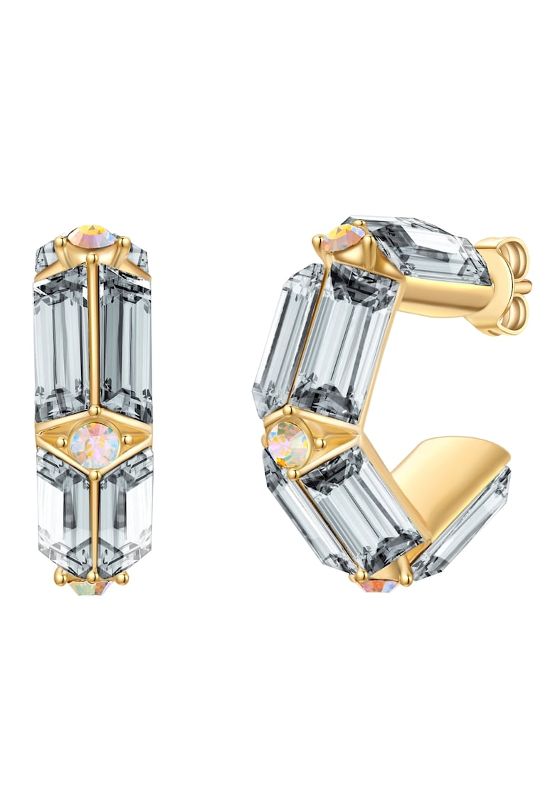 Cercei placati cu aur de 14K cu cristale - Auriu