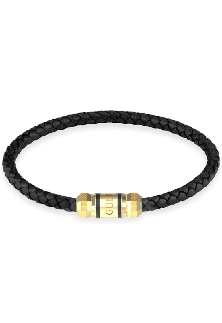 Bratara Exagon piele JUMB05094JWYGBK - Auriu - Negru