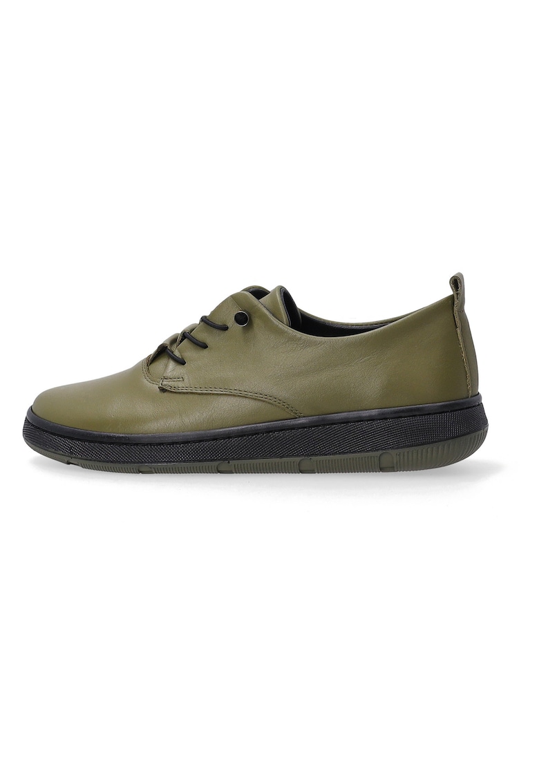 Pantofi sport din piele naturala neteda - Verde