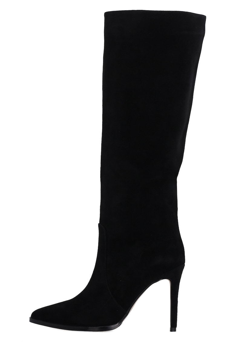 Cizme din piele intoarsa cu toc stiletto