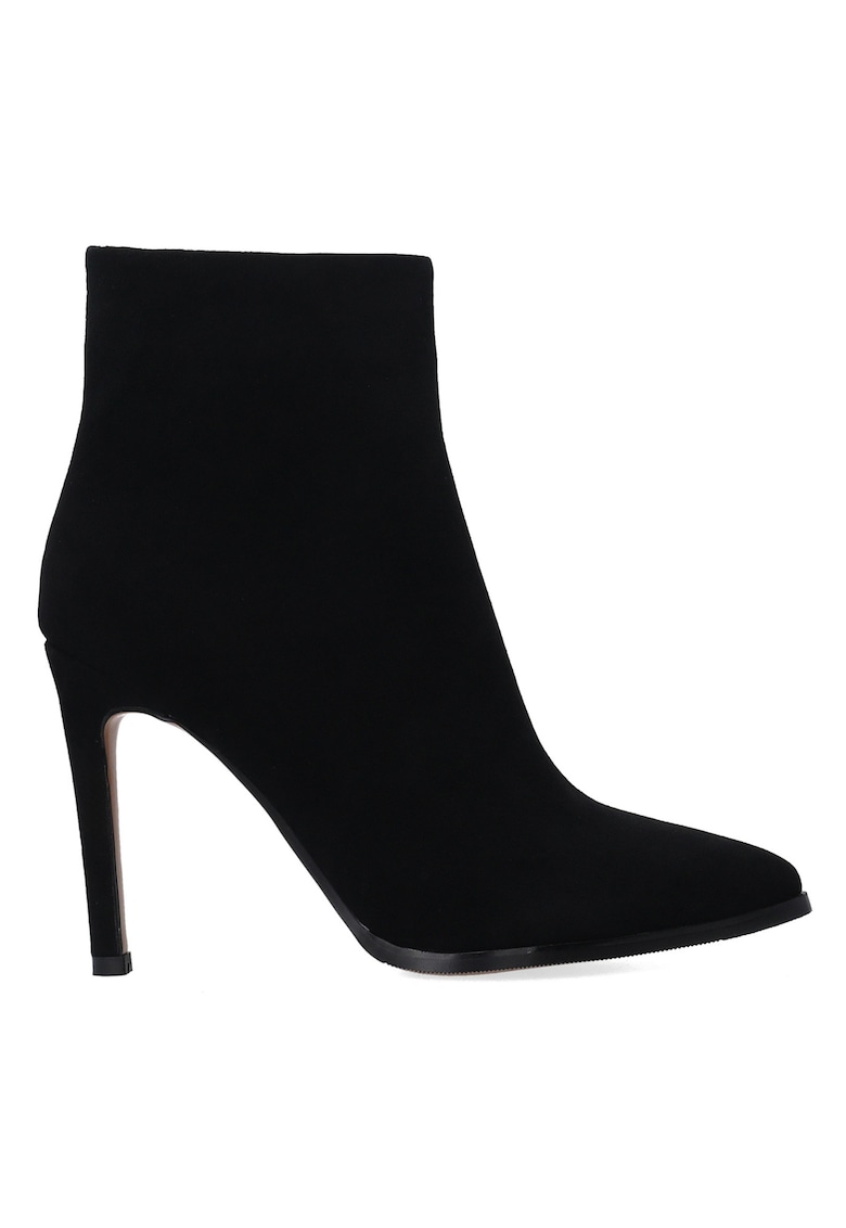 Botine stiletto din piele intoarsa