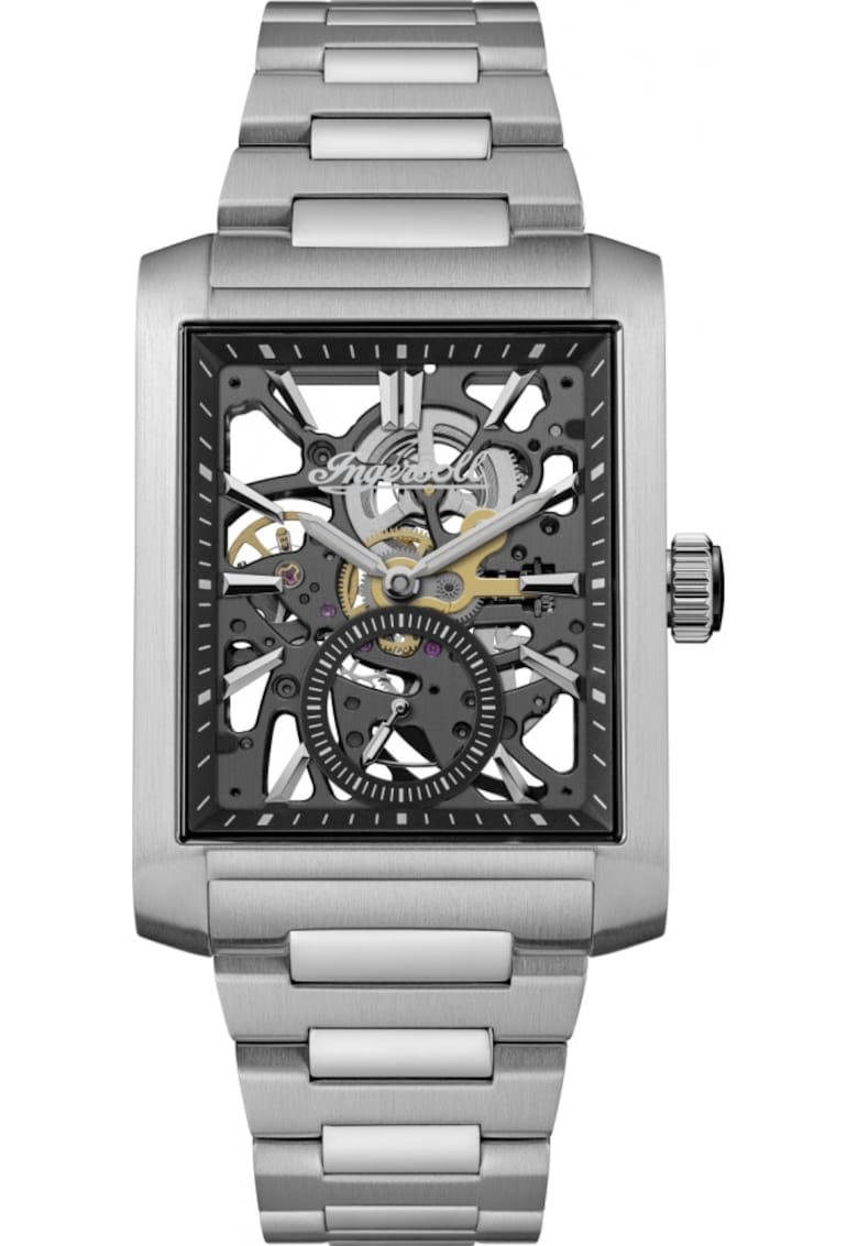 Ceas barbatesc I17001 clasic din otel cu design skeleton