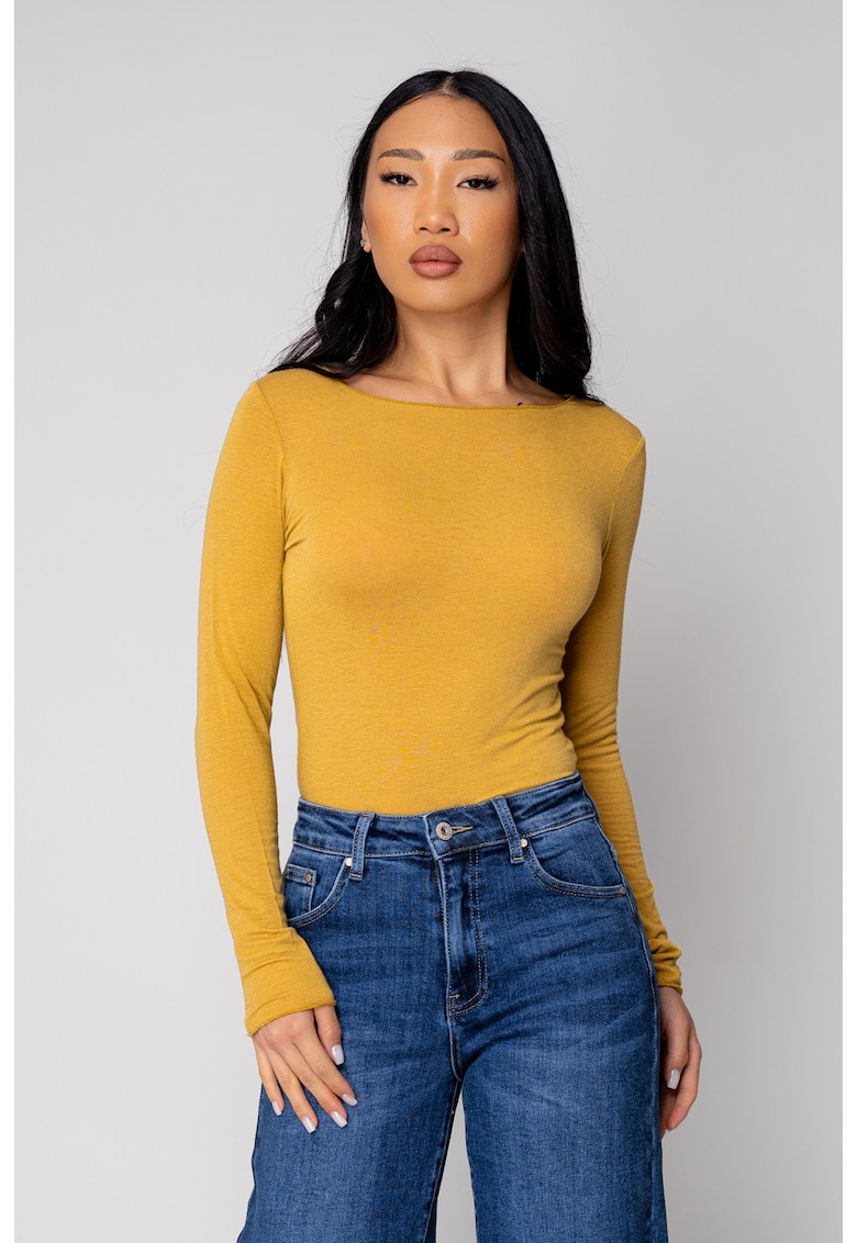uFIT Bluza subtire din mix de casmir Mustard 19450 - Galben
