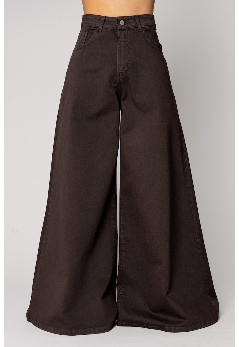 Blugi foarte largi din denim Brown 19457