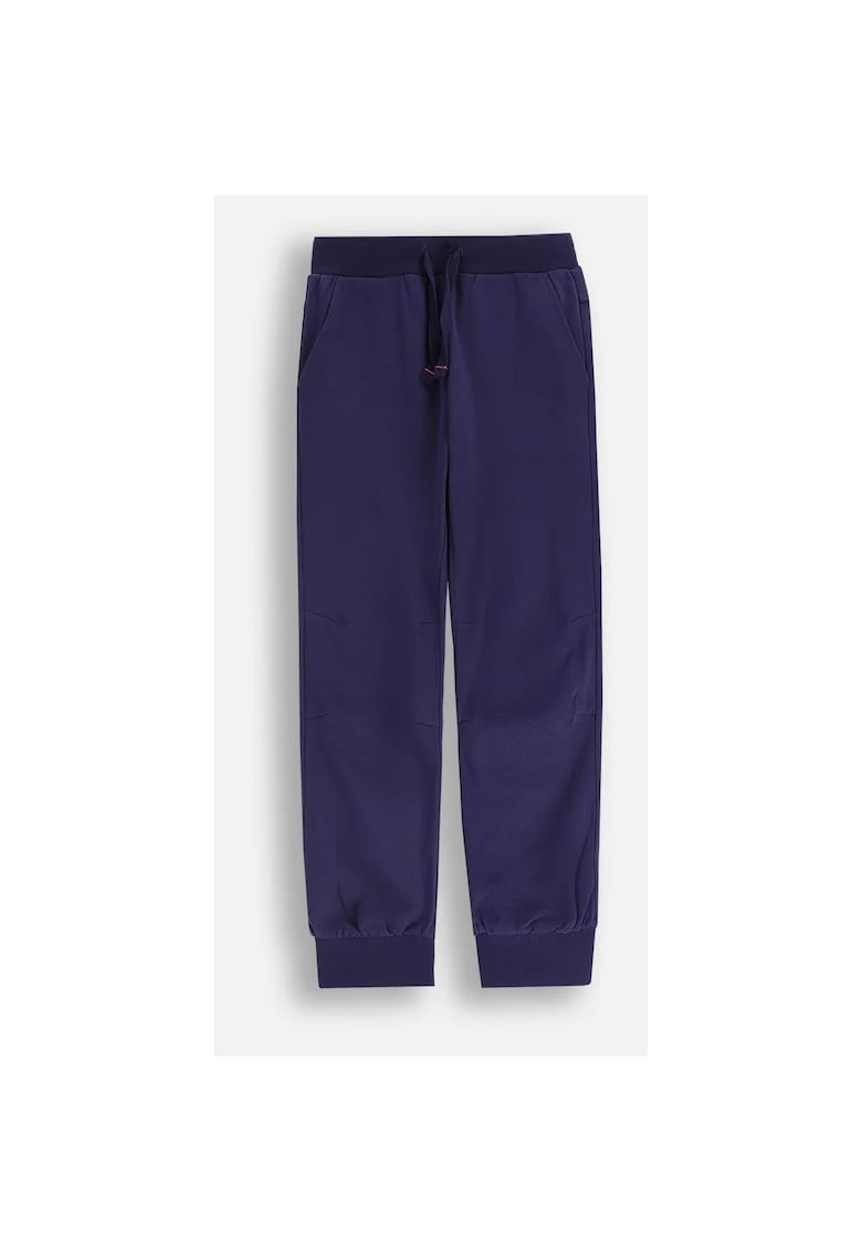 Pantaloni de trening cu model uni si talie ajustabila