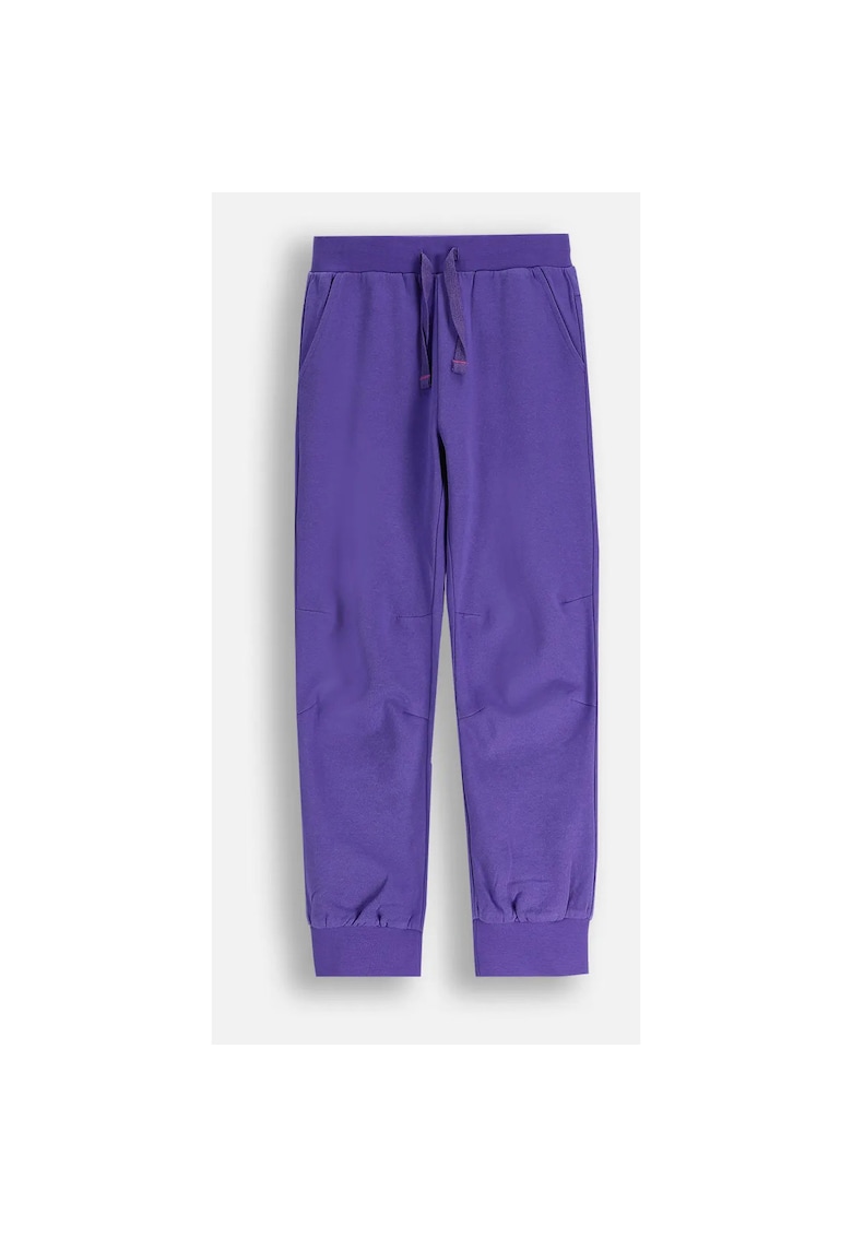 Pantaloni de trening din bumbac cu model uni