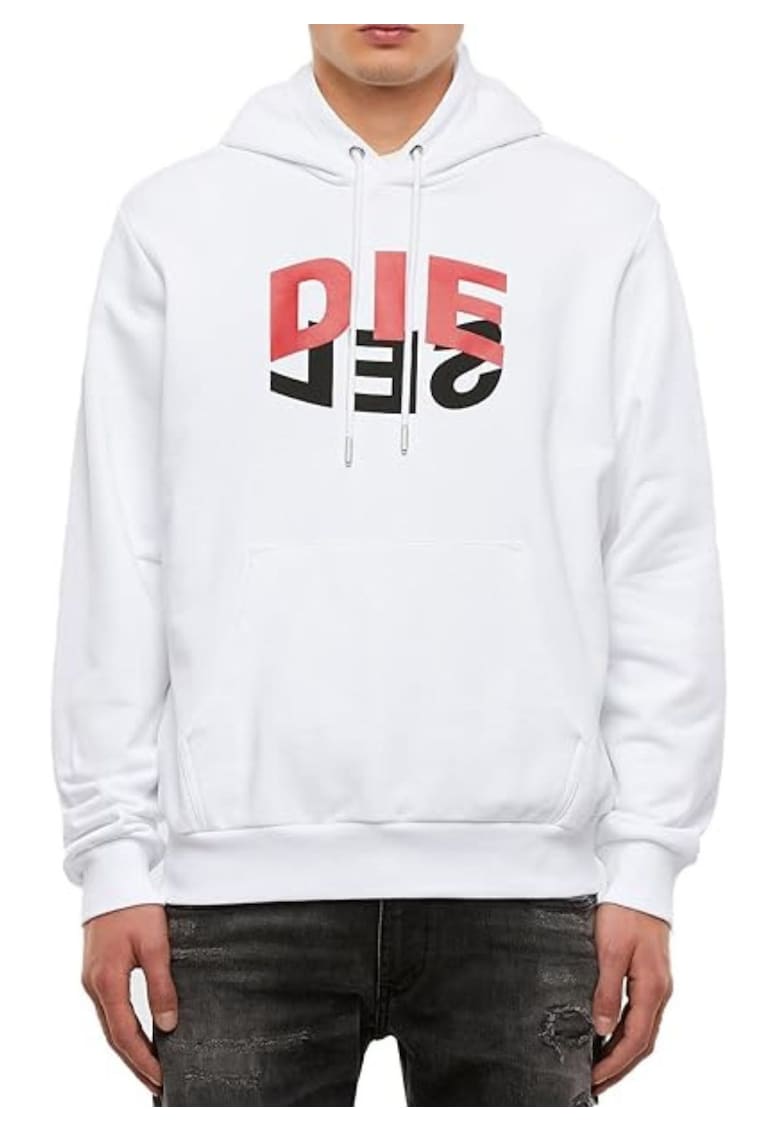 Hanorac cu imprimeu logo si buzunar kangaroo -