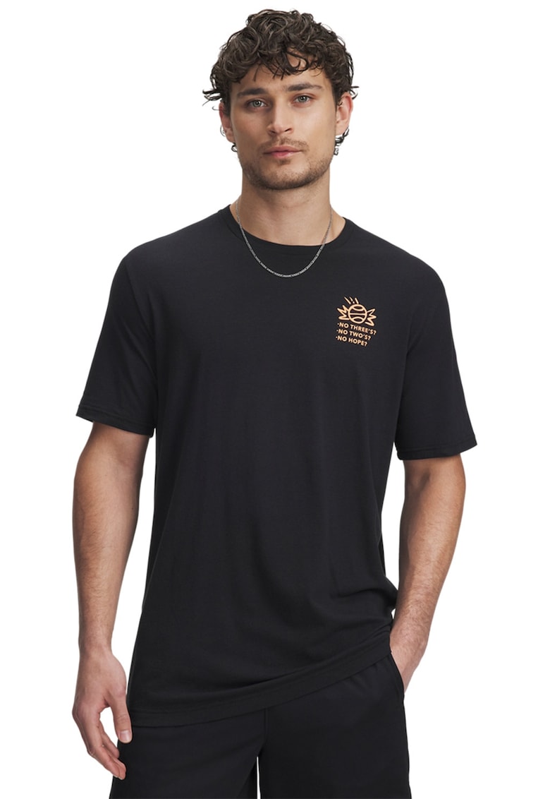 Tricou din amestec de bumbac cu imprimeu pentru baschet