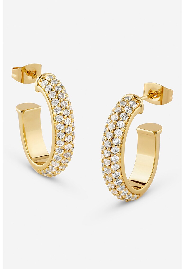 Cercei rotunzi cu zirconia