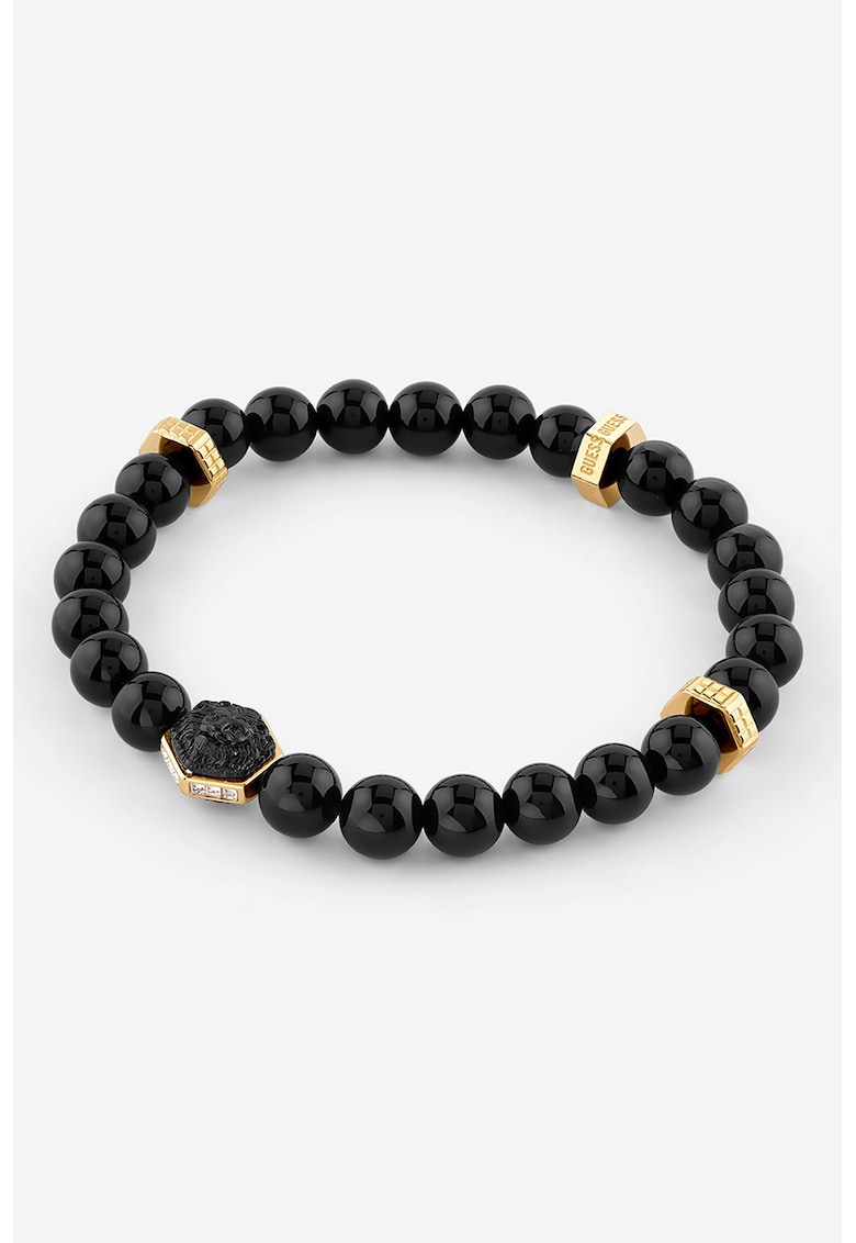 Bratara cu agate - Auriu/Negru