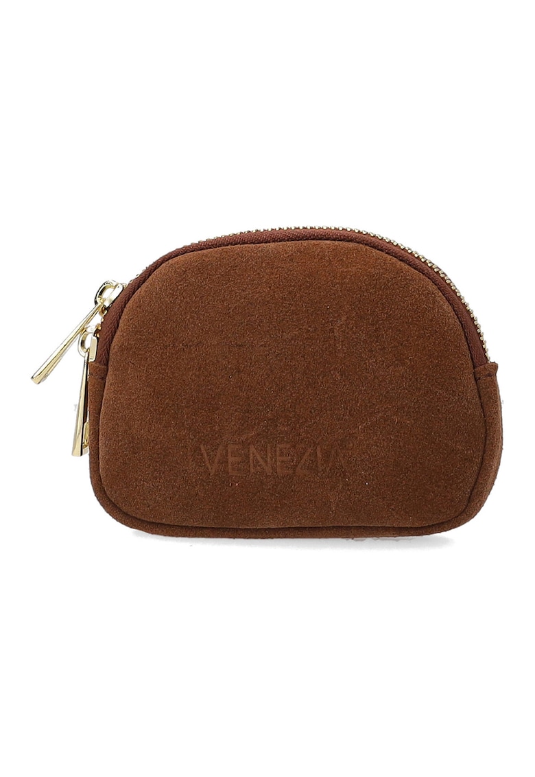 Venezia Portofel dama maro - piele intoarsa - 10x13cm
