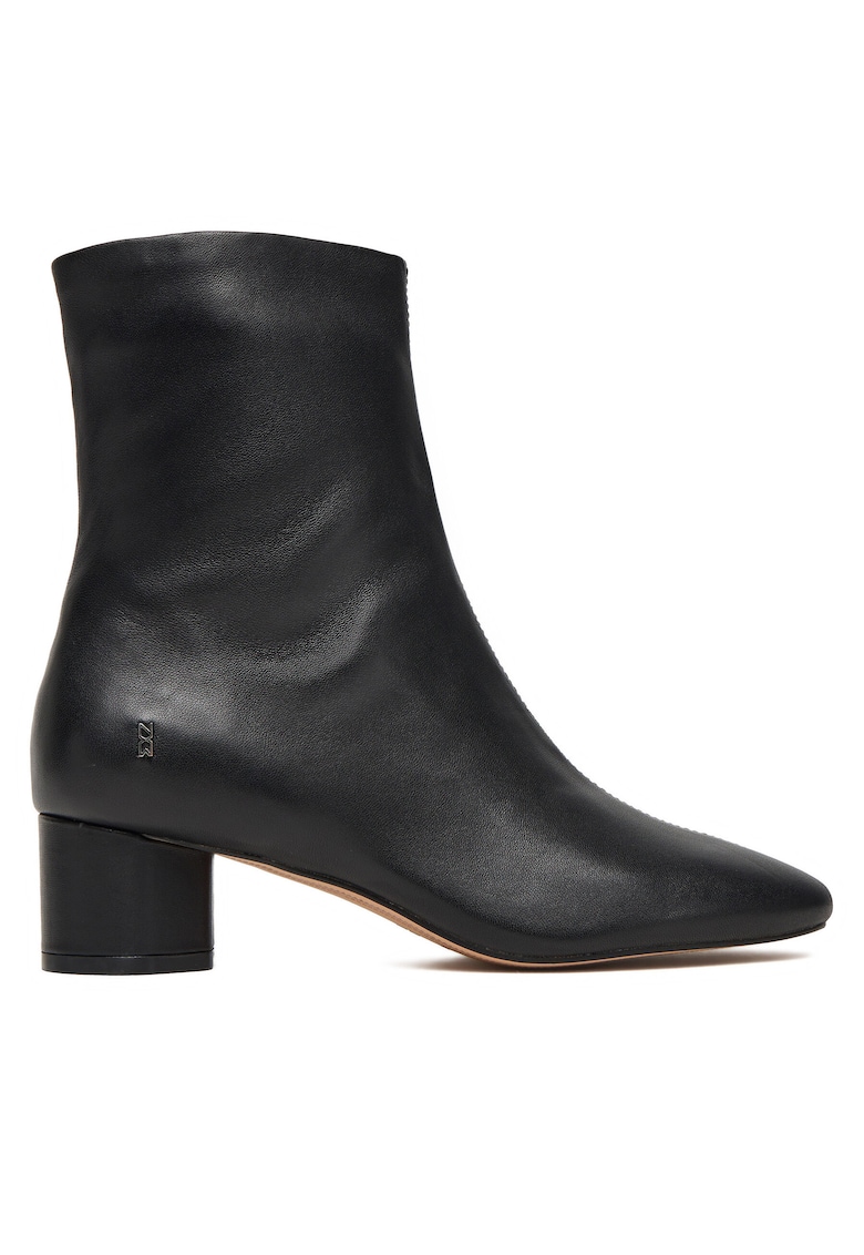 Botine dama Alyssa - Piele naturala - negru