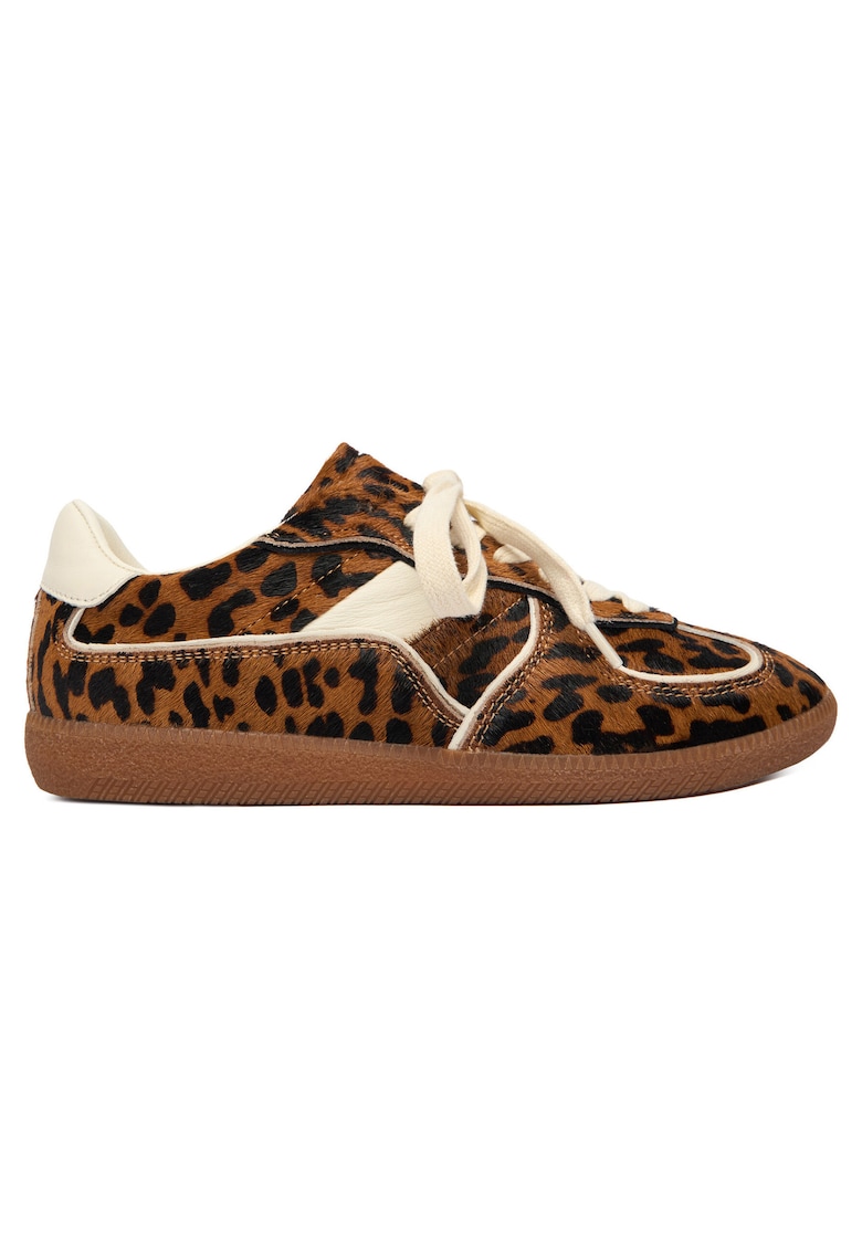 Tenisi dama - piele naturala - maro - material sintetic -