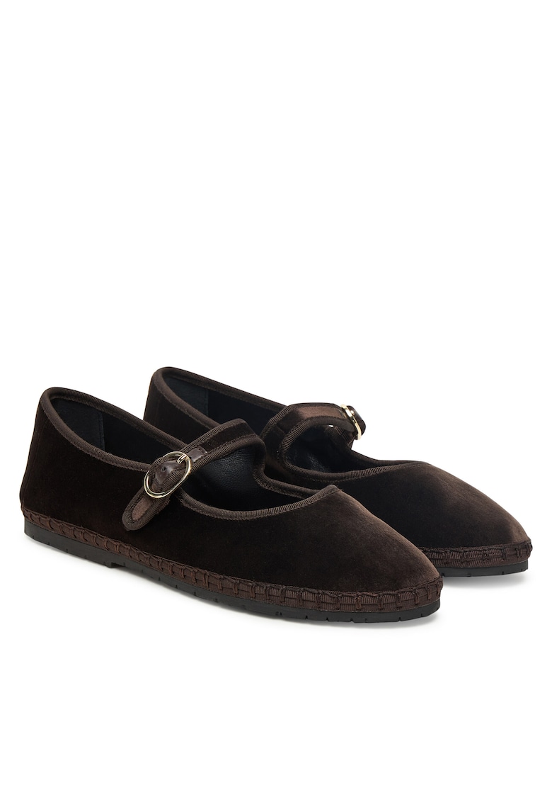 Pantofi dama - maro - velvet -