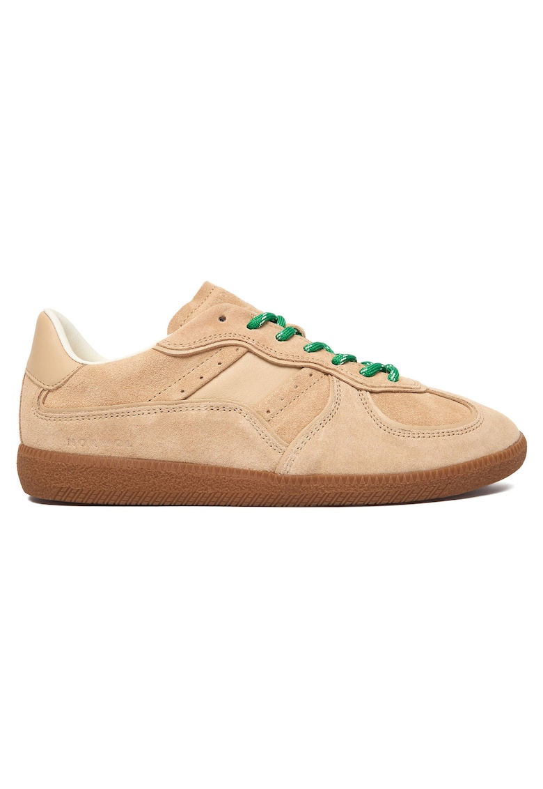 Tenisi dama - piele naturala - bej/verde -