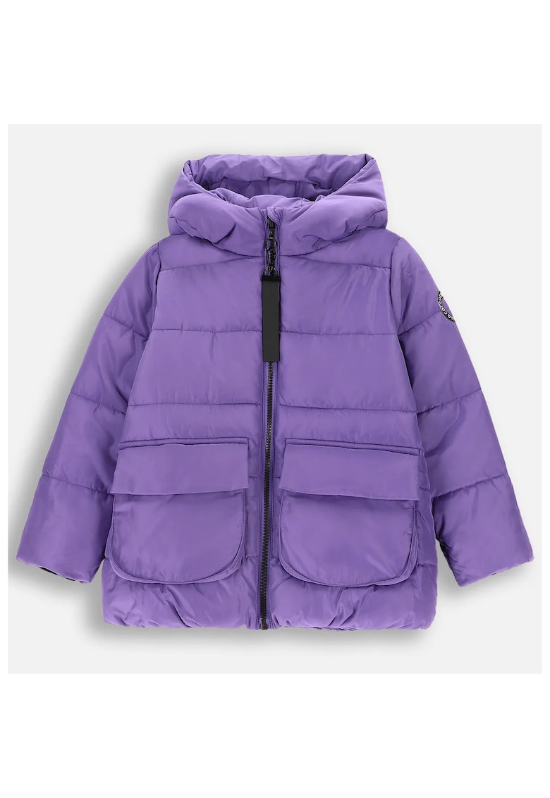 Jacheta de iarna uni cu gluga si buzunare -