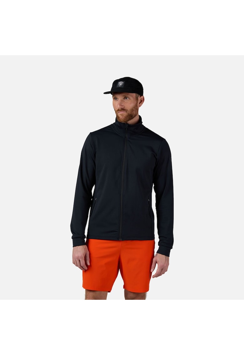Bluza sport MID LAYER STRETCH JKT - cu fermoar - pentru barbati - culoare negru - Negru