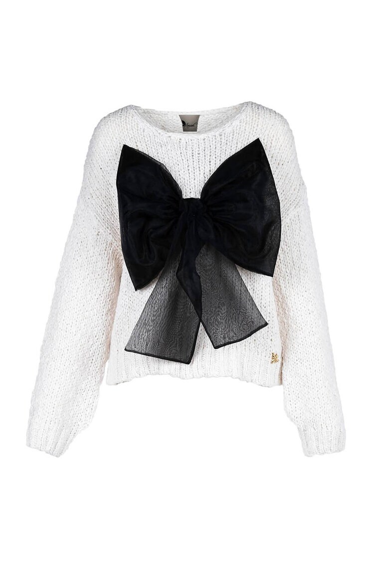 Pulover moale cu/fara funda detasabila - Alb