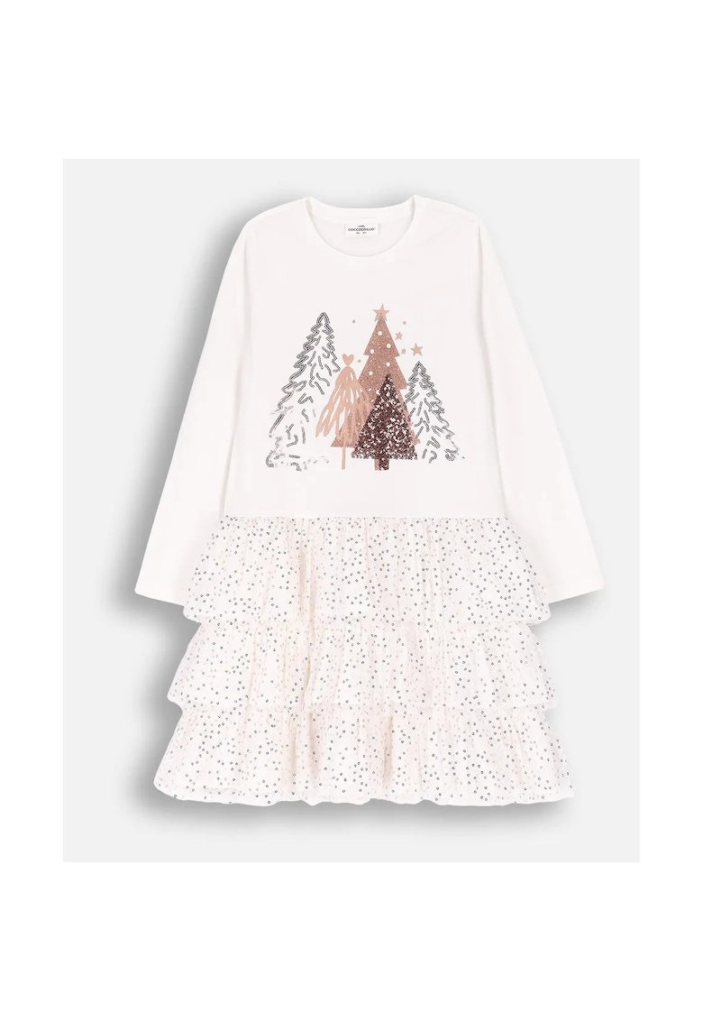 Rochie cu paiete si maneca lunga