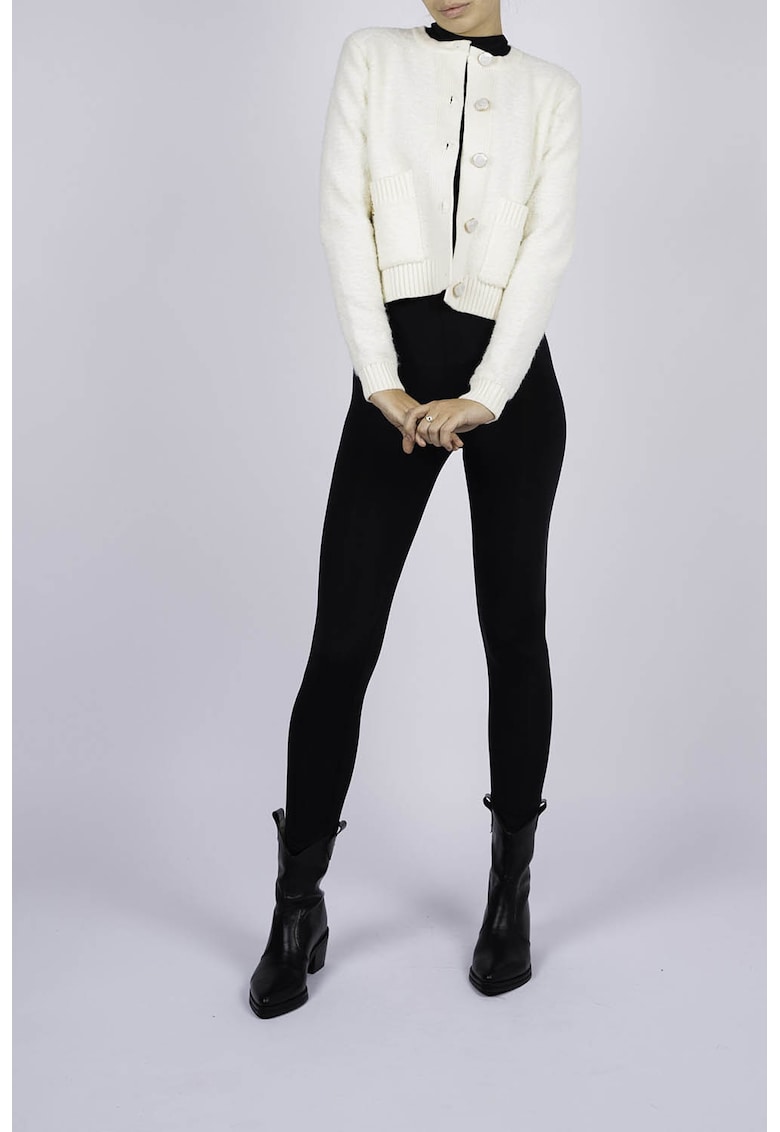 Cardigan din amestec de lana - cu accente metalice