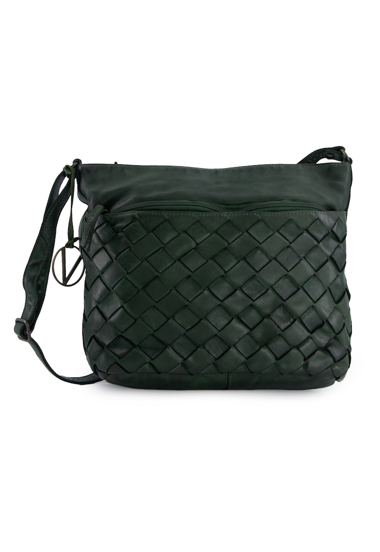 Geanta de umar din piele cu model texturat