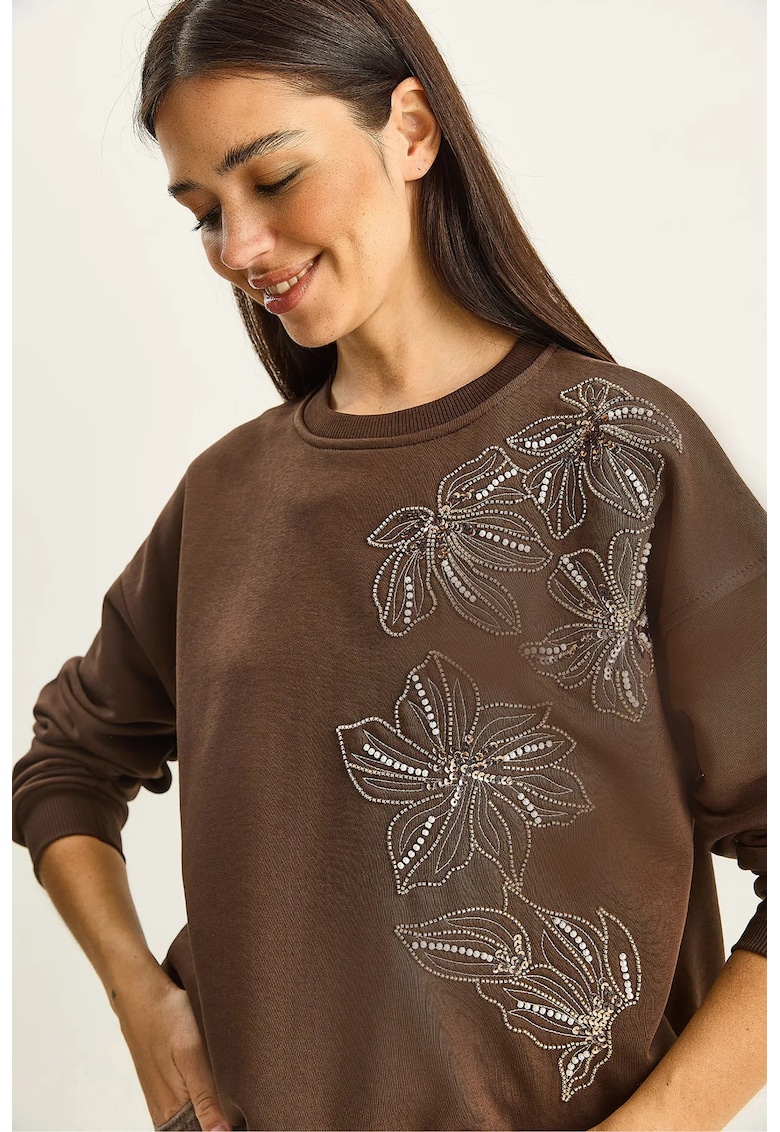 Hanorac dama - croiala lejera - Mocha Brown - textil