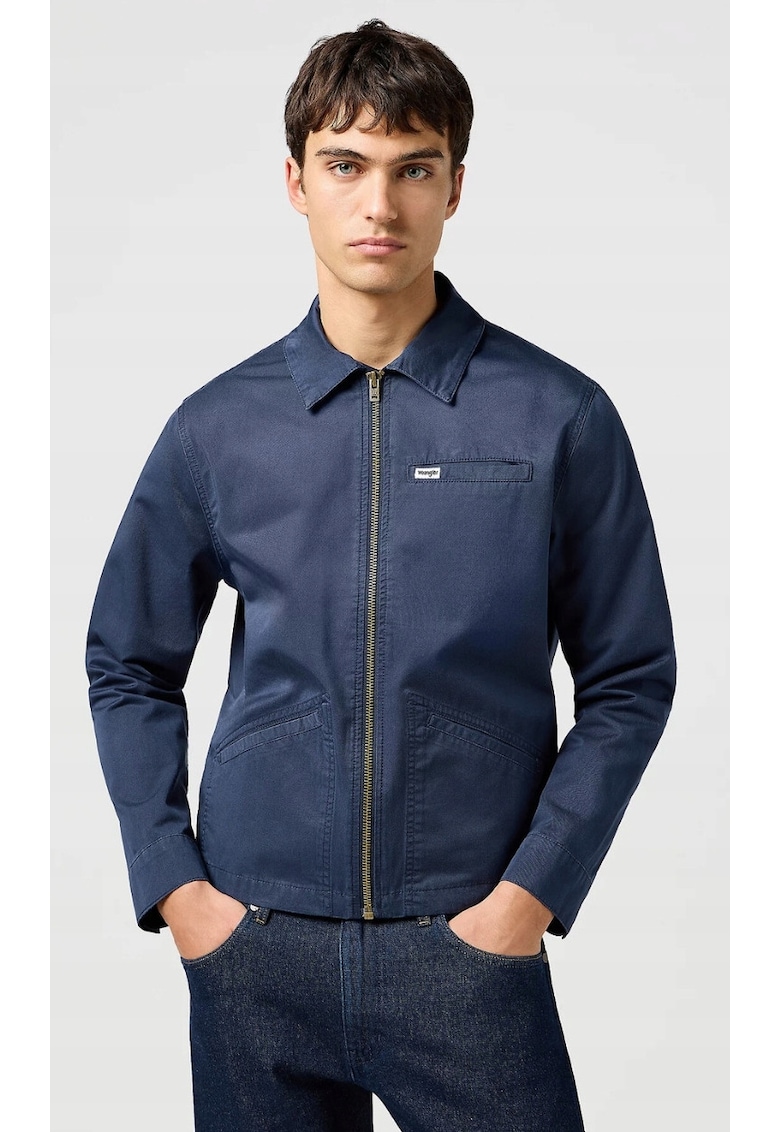 Geaca barbati - RODEO UTILITY JACKET - fermoar - albastru - bumbac