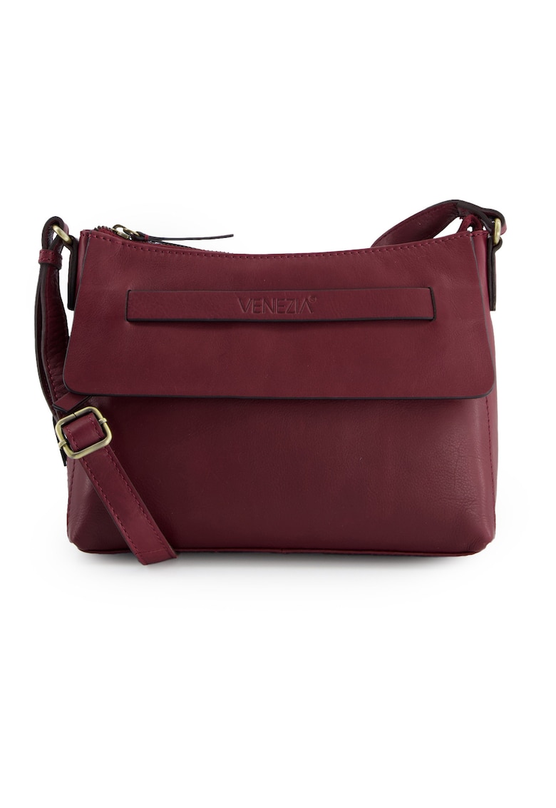 Geanta crossbody din piele cu buzunare exterioare