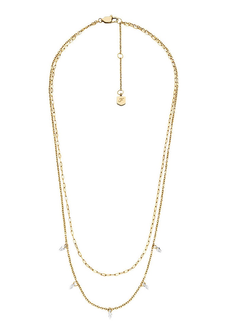 Colier cu sirag dublu si cristale