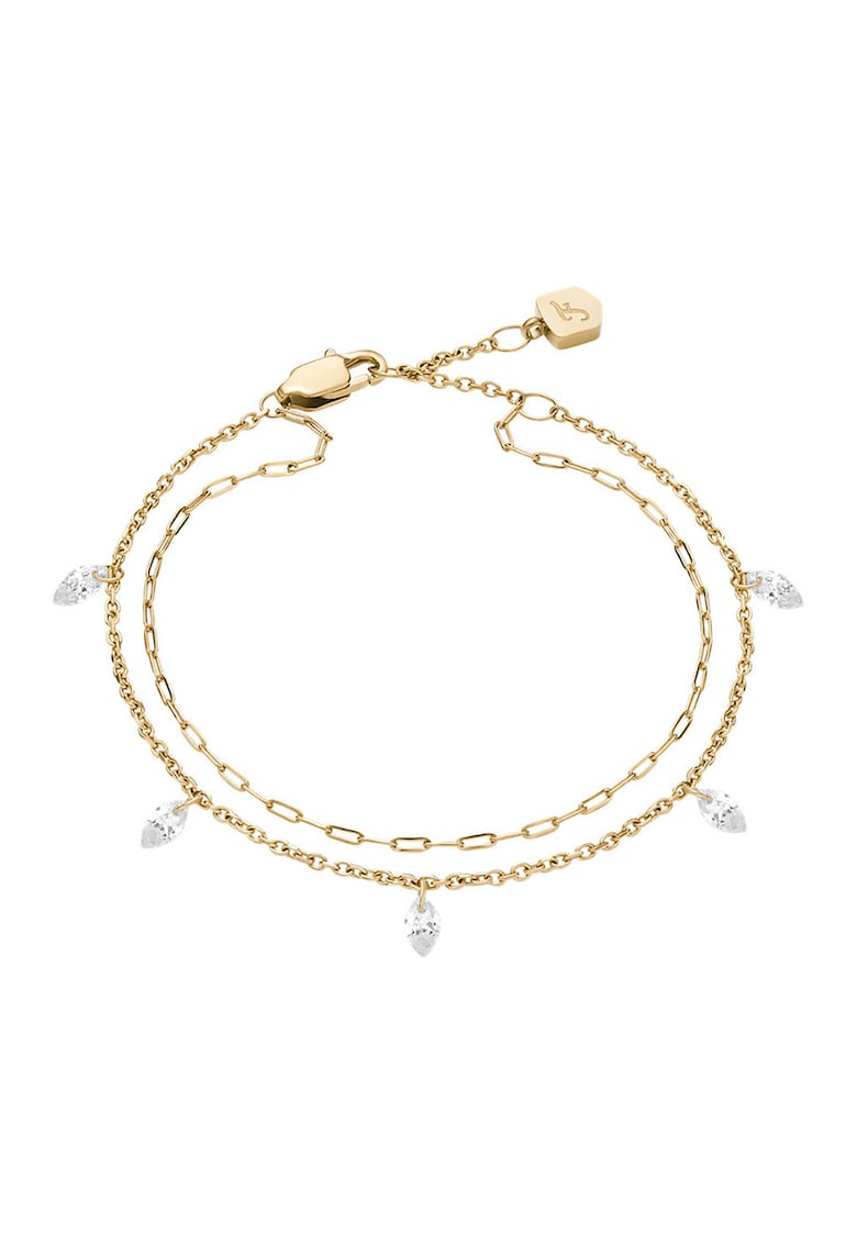 Bratara cu sirag dublu si cristale