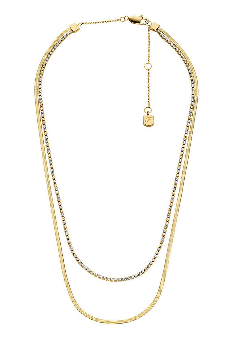 Colier cu sirag dublu si cristale