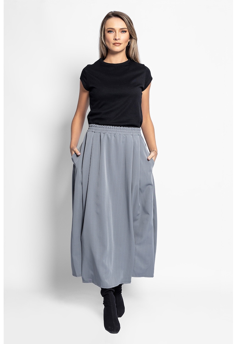 Fusta cu buzunare laterale - Gri