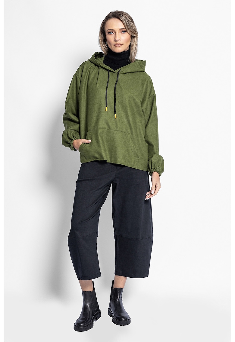 Hanorac lejer din amestec de lana - Verde