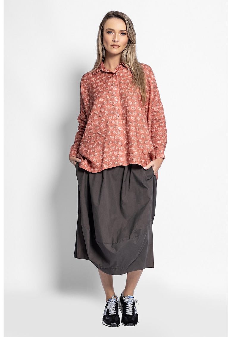 Fusta supradimensionata cu buzunare - Gri antracit