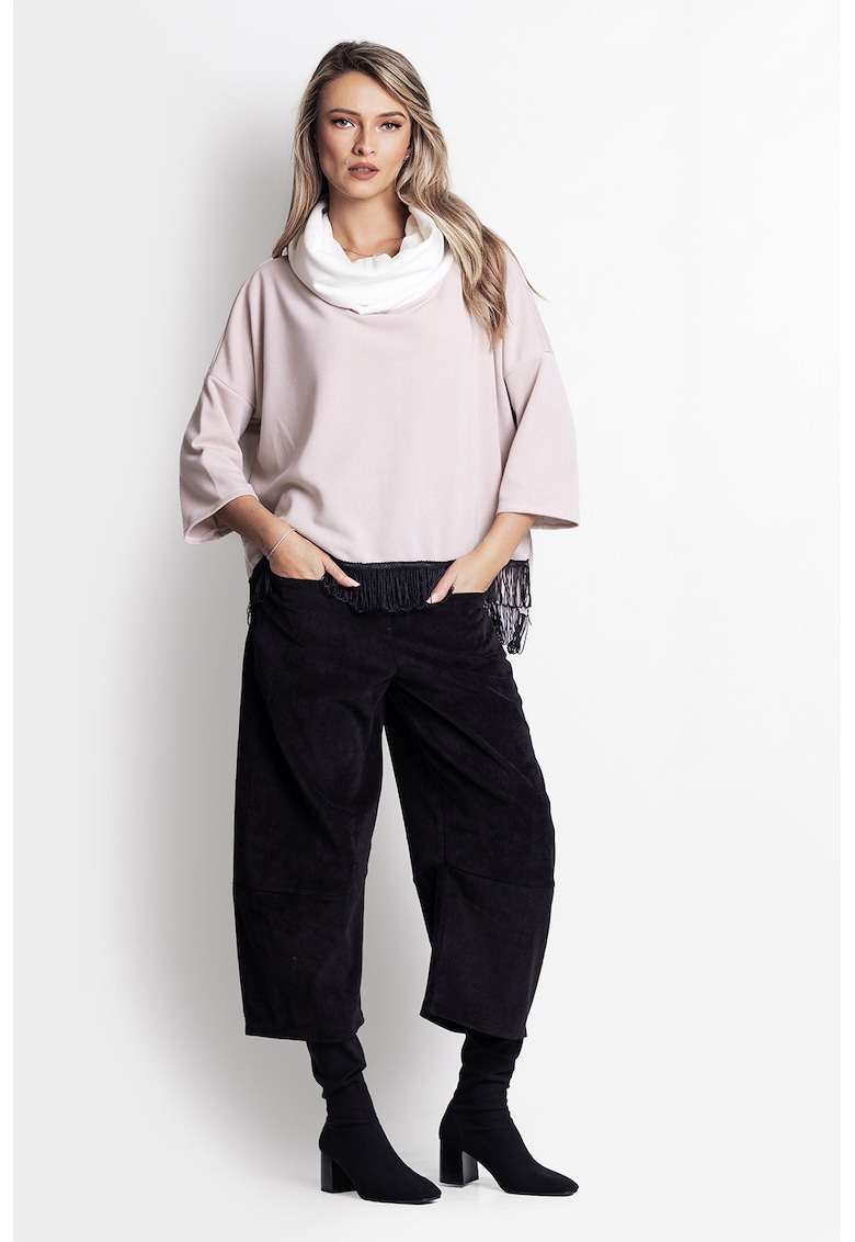 Bluza cu maneci cazute - Roz pal