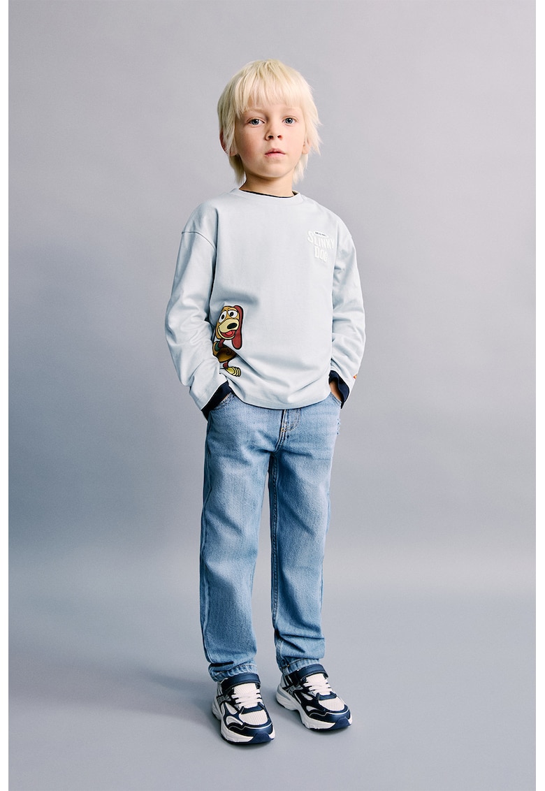 Bluza cu imprimeu Toy Story - Maro cognac/Albastru pal