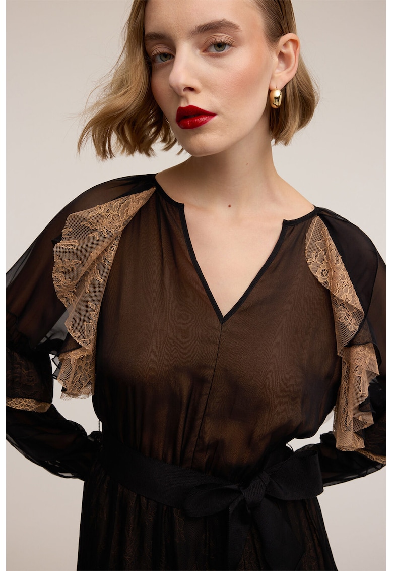 Rochie scurta cu volane