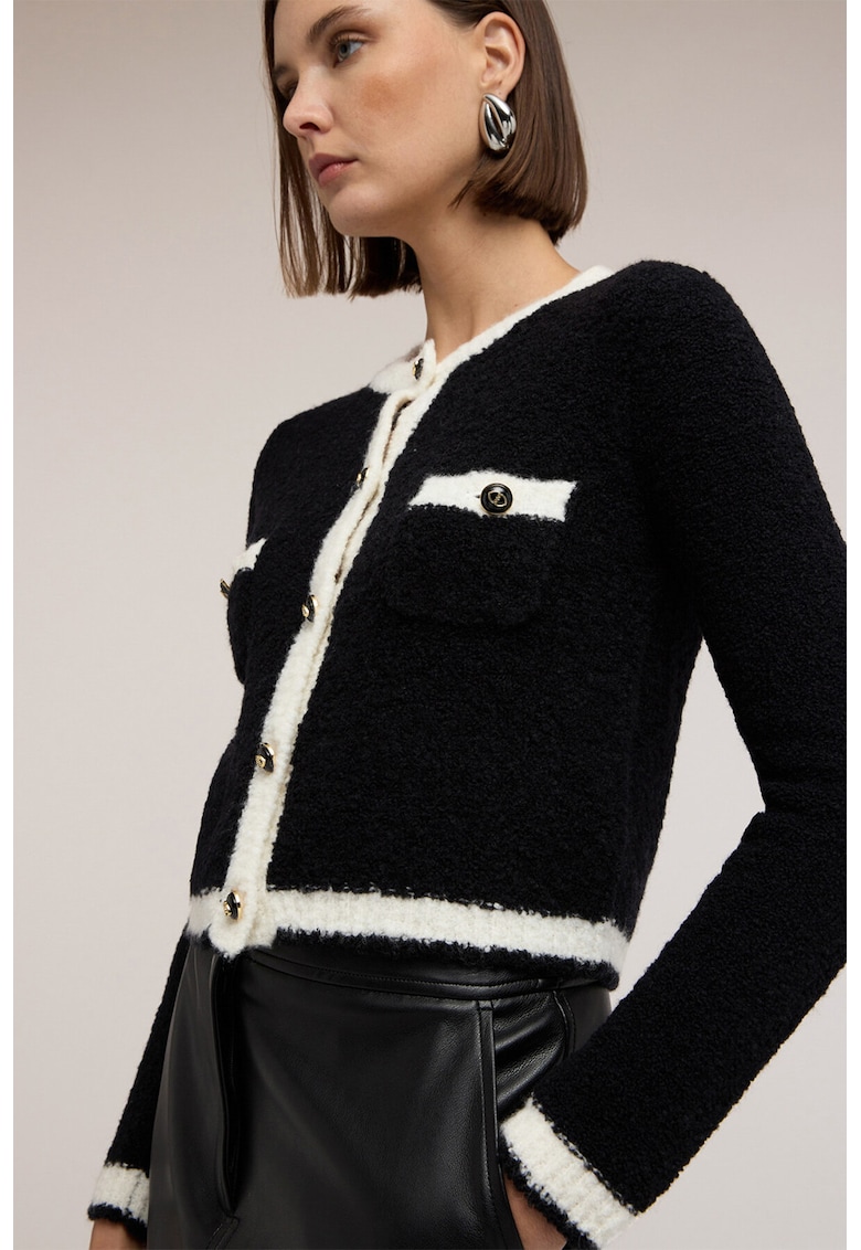 Cardigan din amestec de lana cu nasturi