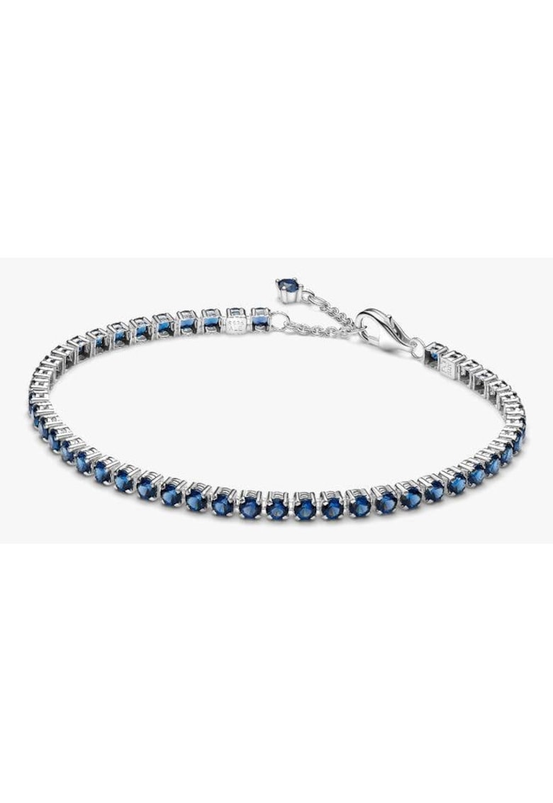 Bratara dedicata tenisului Cristal Albastru din Argint 925 - 19cm