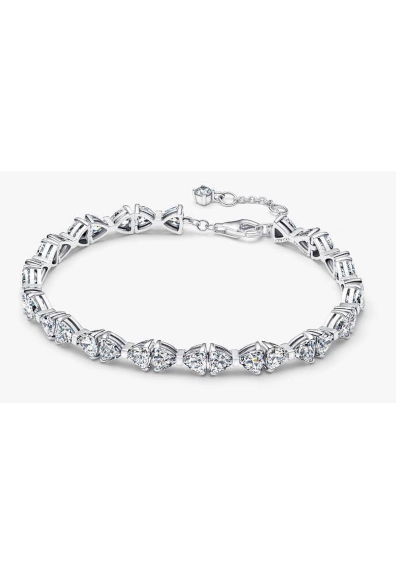 Bratara tip lant cu fundite Zirconiu din Argint 925 - 18cm