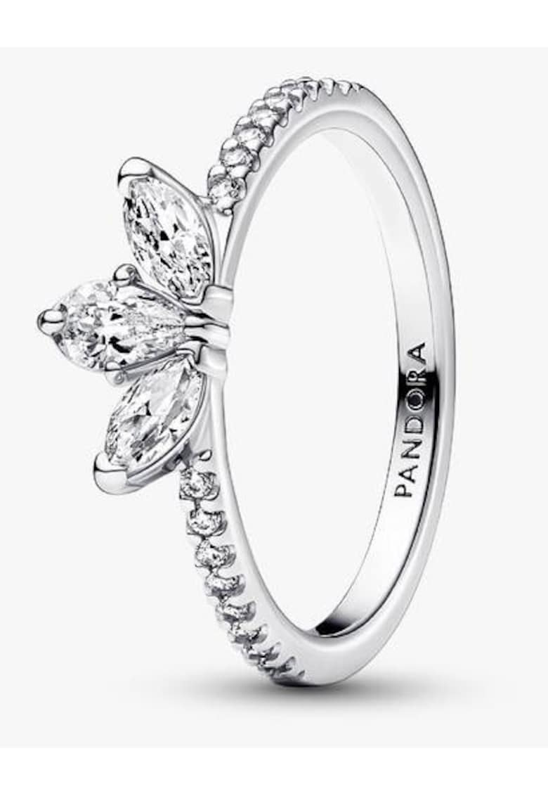 Inel stralucitor cu grup pentru ierbar Zirconiu din Argint 925 -