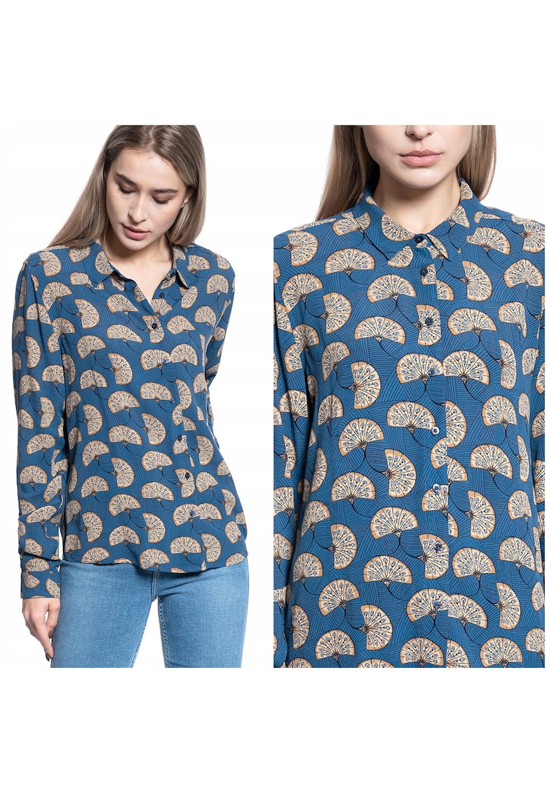 Camasa femei - albastru - bumbac - marime