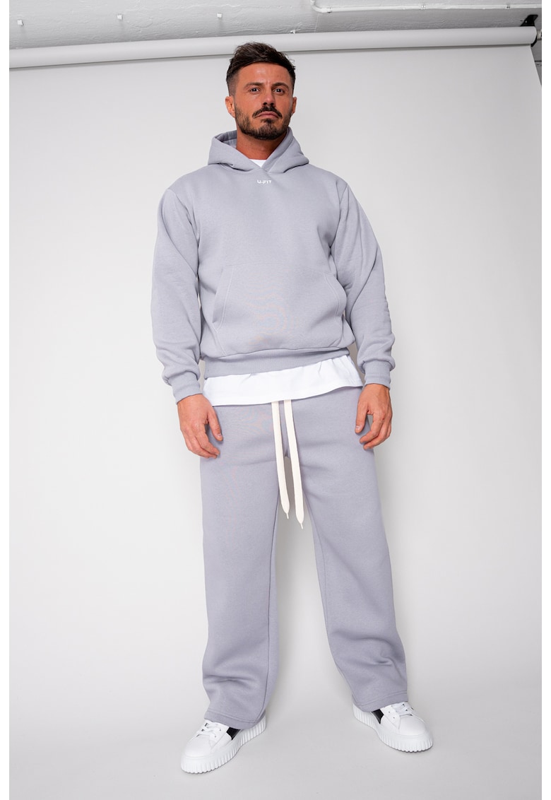 Set Urban Winter hanorac si pantalon drept Light Grey 19384