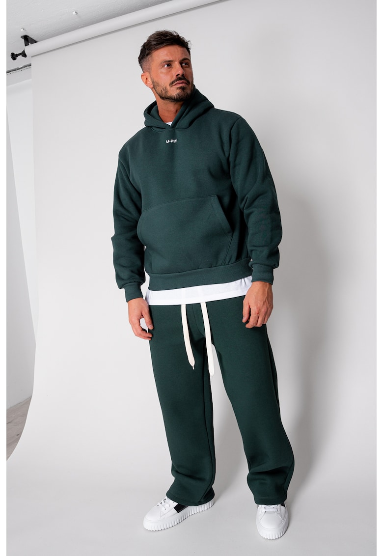 Set Urban Winter hanorac si pantalon drept Bottle Green 19396