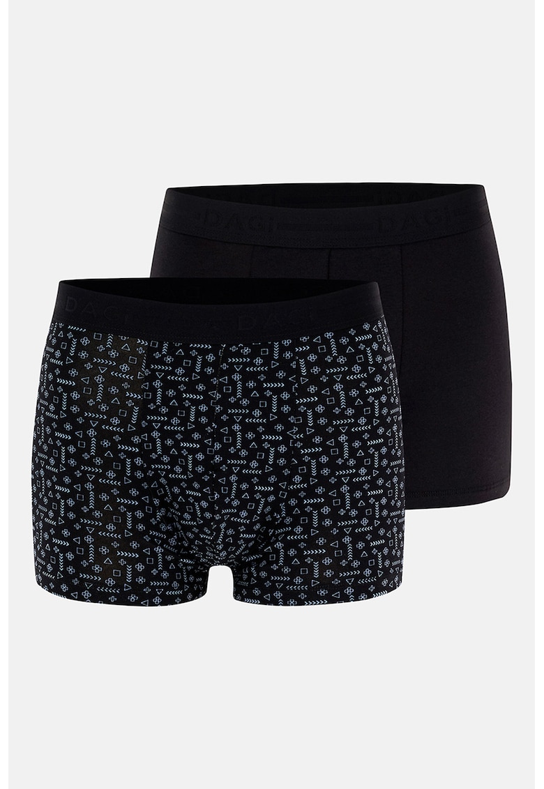 Set de boxeri uni si cu model -2 perechi