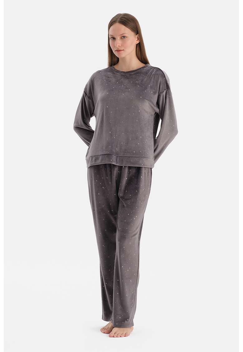 Pijama cu maneci cazute si stele