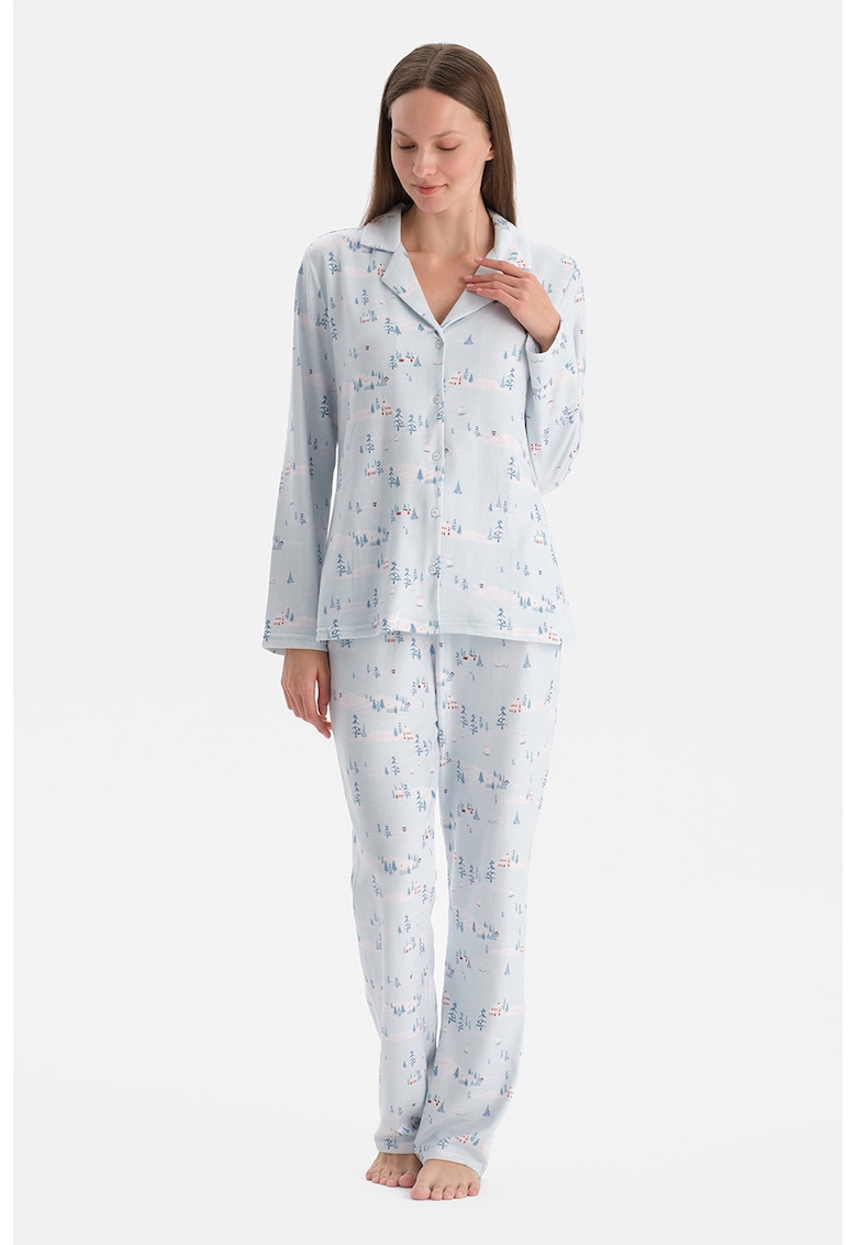 Pijama cu model si snur