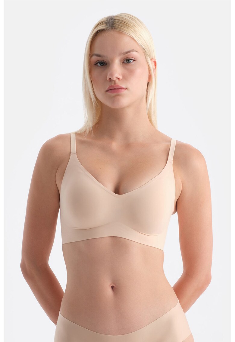 Sutien fara cusaturi - Bej deschis